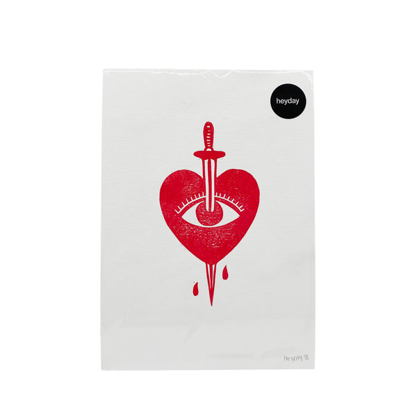 Pierced Heart A5 Print - Red