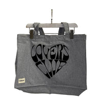 Heavy Heart Shopper Bag - grey