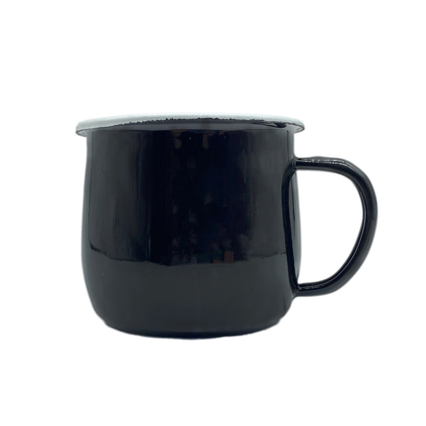 Enamel Potbelly Cup - Black