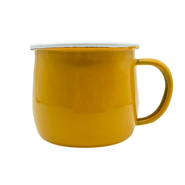 Enamel Potbelly Cup - Yellow