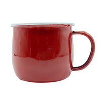 Enamel Potbelly Cup - Red